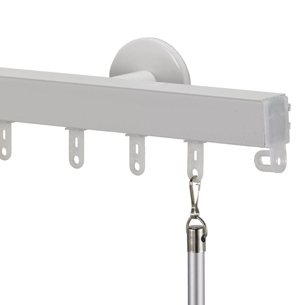 Art Decor Nexgen Non Telescoping 132 In Aluminum Traverse Rod In