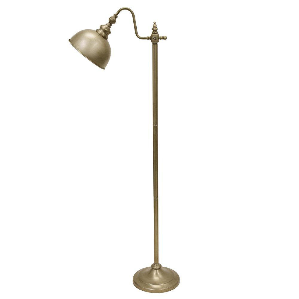 Decor Therapy Chloe Pharmacy 56 In Antique Silver Floor Lamp With