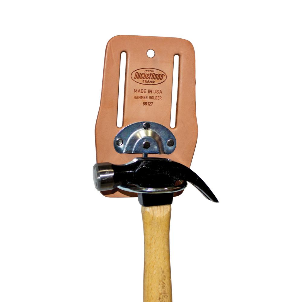 Bucket Boss Saddle Leather Swinging Hammer Holder55127 The Home Depot