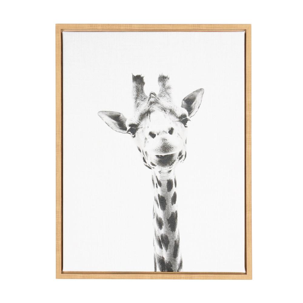 Kate And Laurel Sylvie Giraffe By Tai Prints Framed Canvas Wall Kate And Laurel Sylvie Giraffe By Tai Prints Framed Canvas