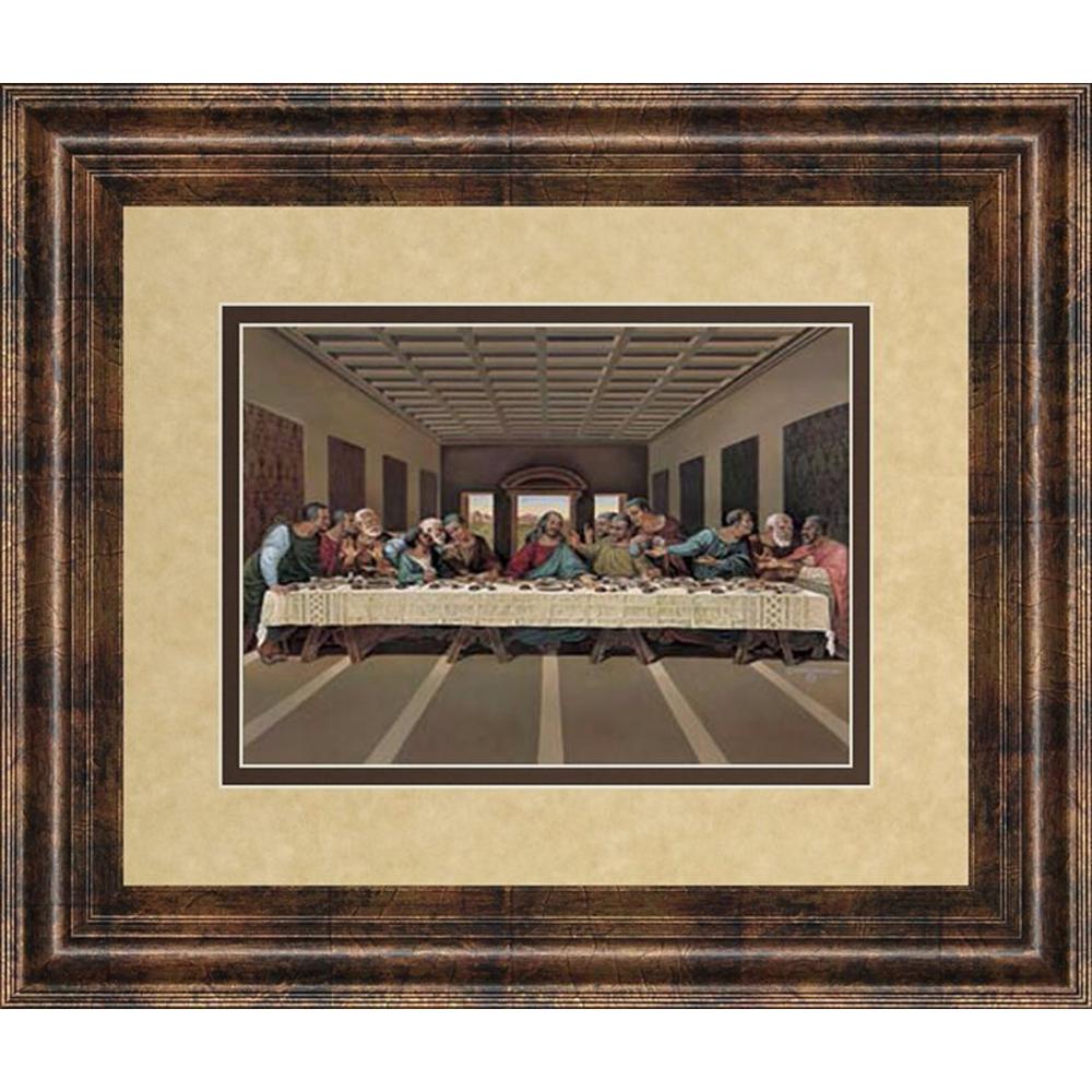 Cly Art 34 In X 40 Last Supper By Leonardo Da Vinci Framed Cly Art 34 In X 40 Last Supper By Leonardo Da Vinci Framed Print Wall Dm2096 The Home Depot