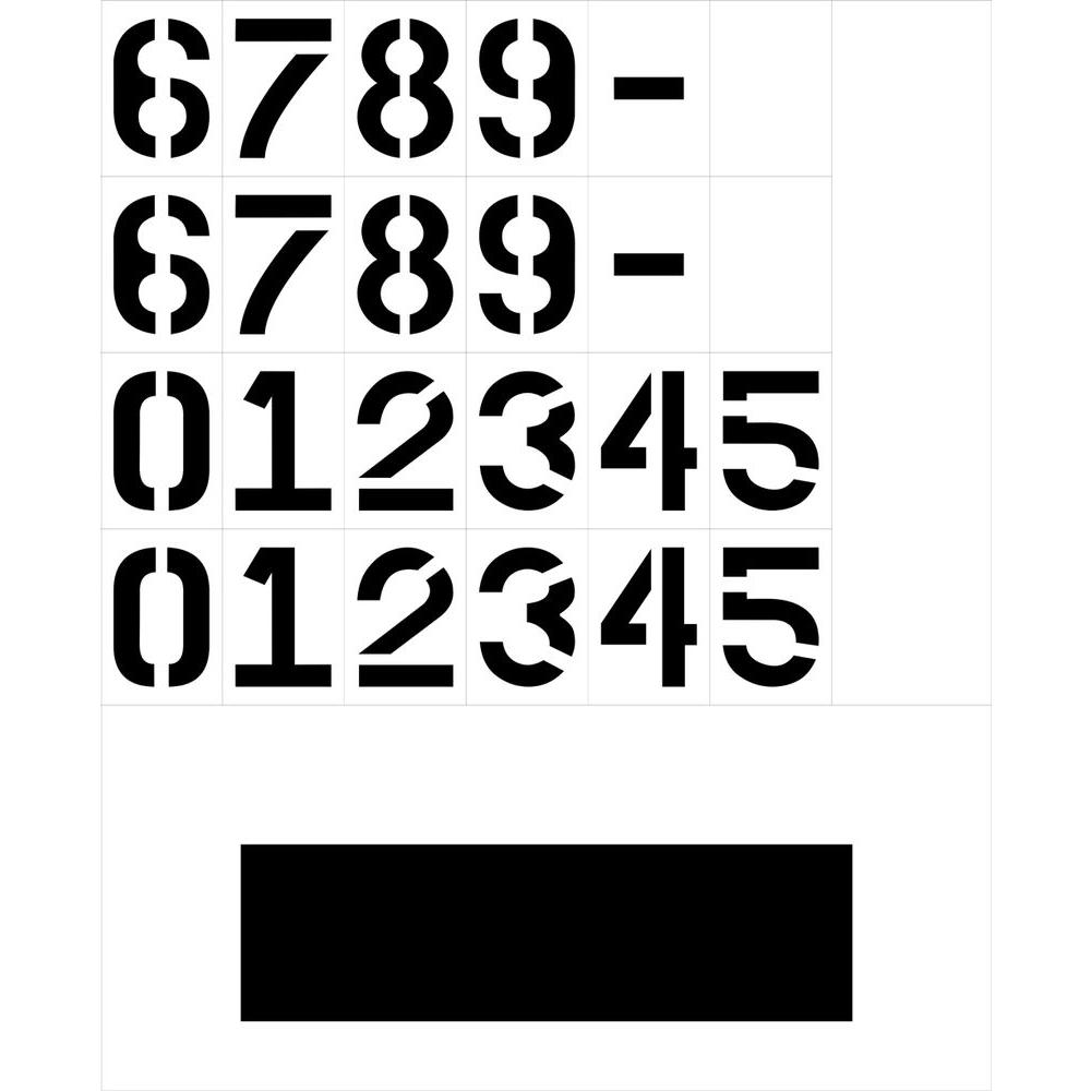 stencil ease 3 in curb painting numbers kcc0005 the home depot