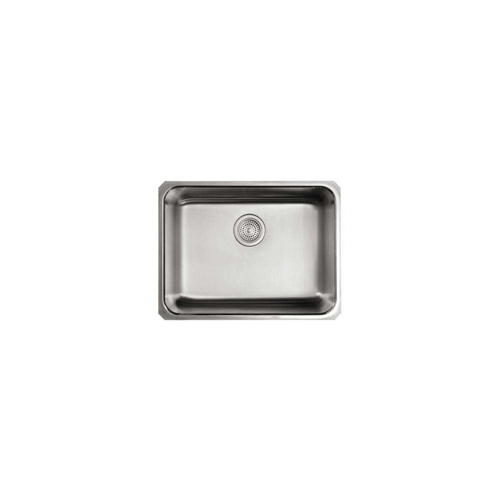 Kohler Undertone 23 In X 17 5 In Stainless Steel Undercounter Utility Sink K 6661 Na The Home Depot