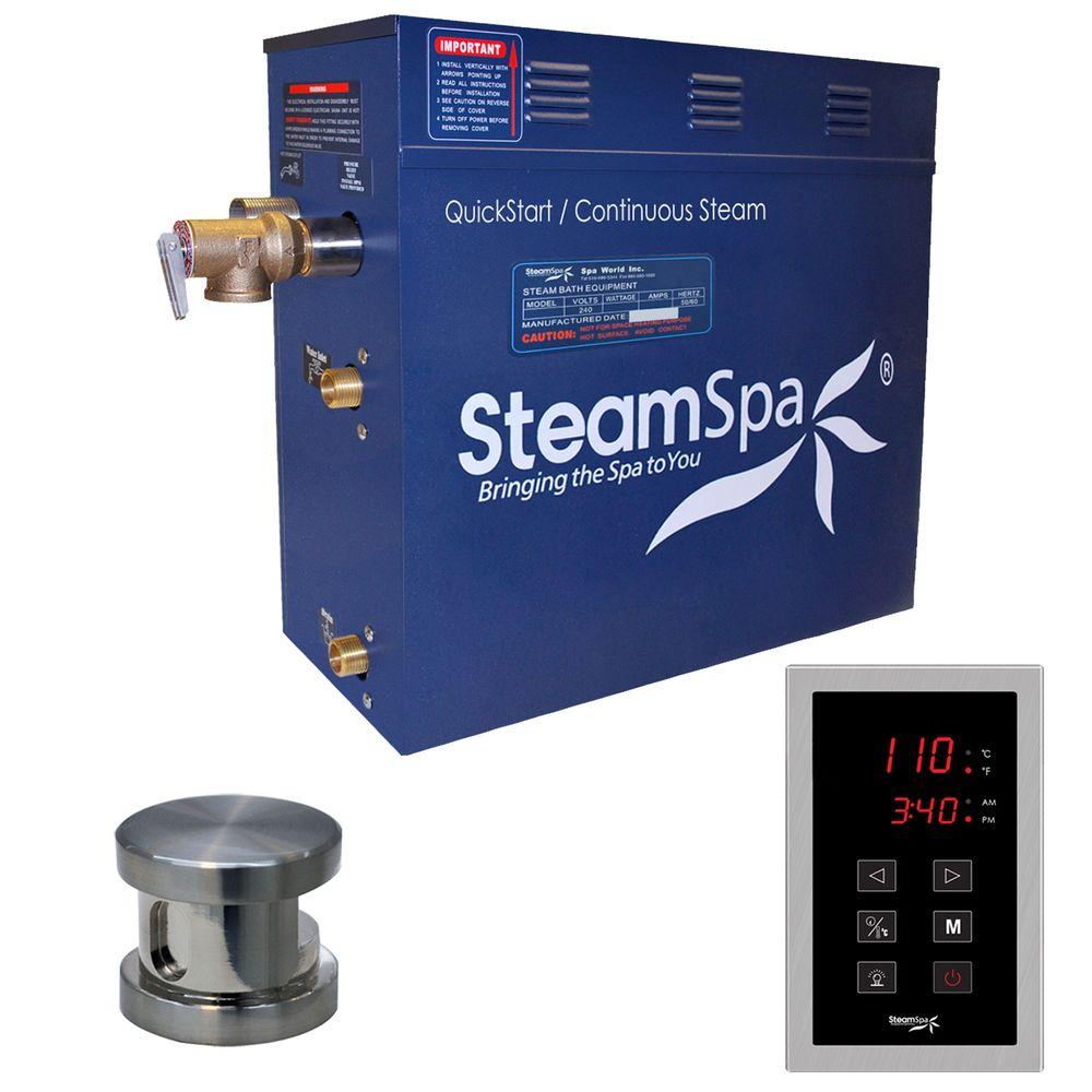 SteamSpa Oasis 7.5kW QuickStart Steam Bath Generator Package in