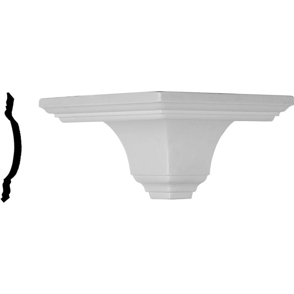 Ekena Millwork MOC03X04TR-CASE-2 Outside Corner For Moulding MLD04X03X05TR (2-Pack), 4 1/2"P X 6"H, Primed, 2 Pack
