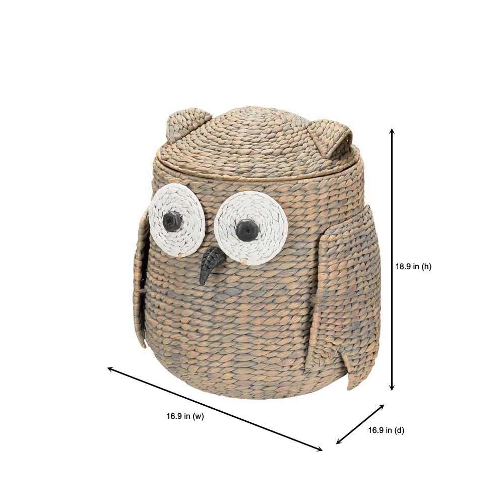 grey basket with lid
