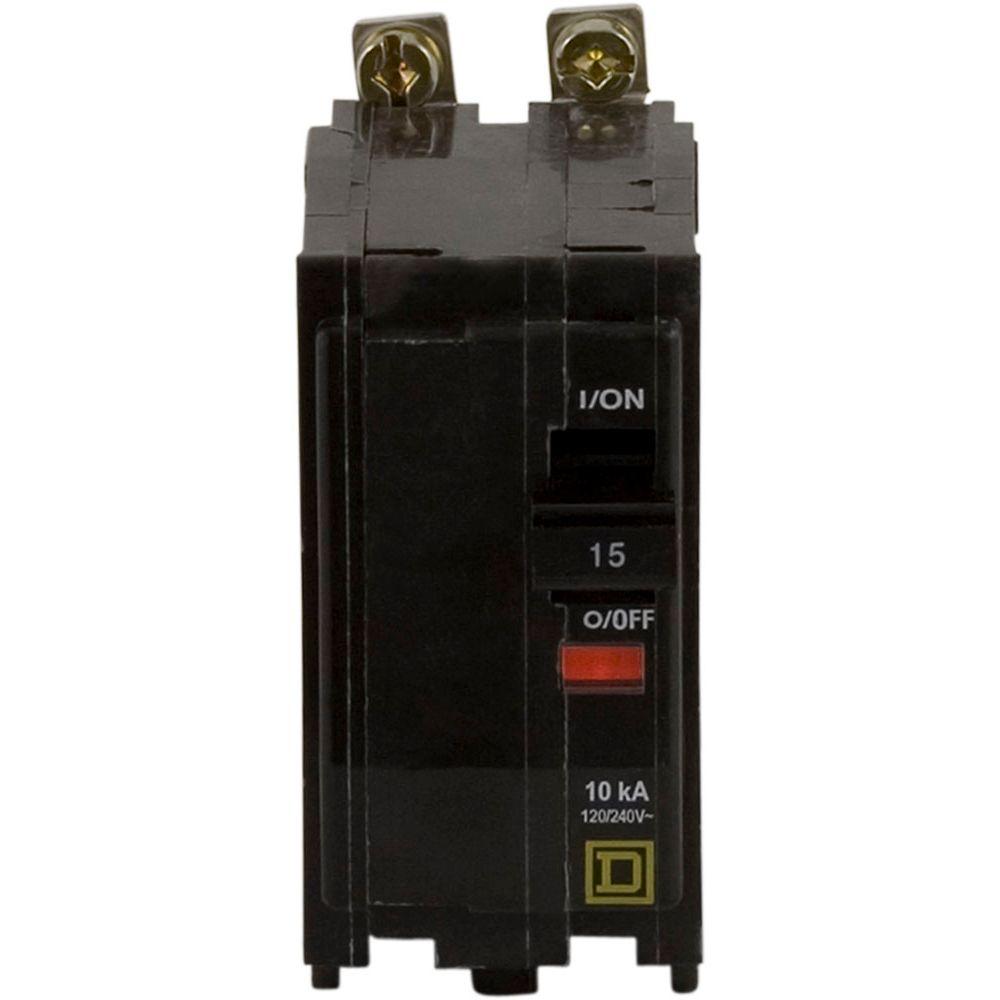 Square D QO 15 Amp 2Pole BoltOn Circuit BreakerQOB215 The Home Depot Square D QO 15 Amp 2Pole BoltOn Circuit BreakerQOB215 The Home Depot