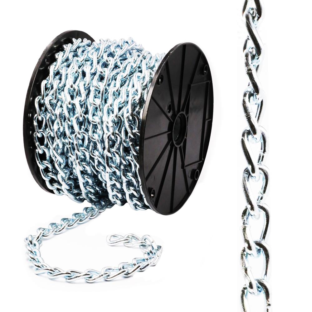 Everbilt 2/0 x 1 ft. Zinc Plated Steel Twisted Link Chain806436 The