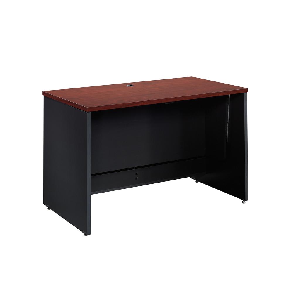 Sauder Via Classic Cherry Sit Or Stand Desk 422623 The Home Depot Classic Cherry Sit Or Stand Desk