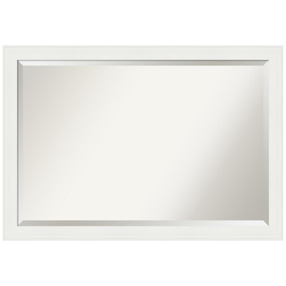 Amanti Art 39.12 in. x 27.12 in. Eva White Silver Narrow Bathroom