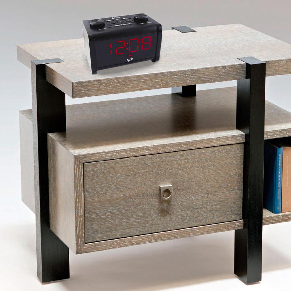 SXE Bluetooth Speaker Clock Radio with Hands-Free Calling by SXE