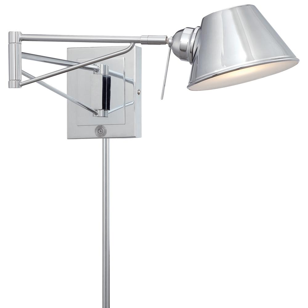 George Kovacs 40 Watt Equivalent Chrome Integrated Led Swing Arm