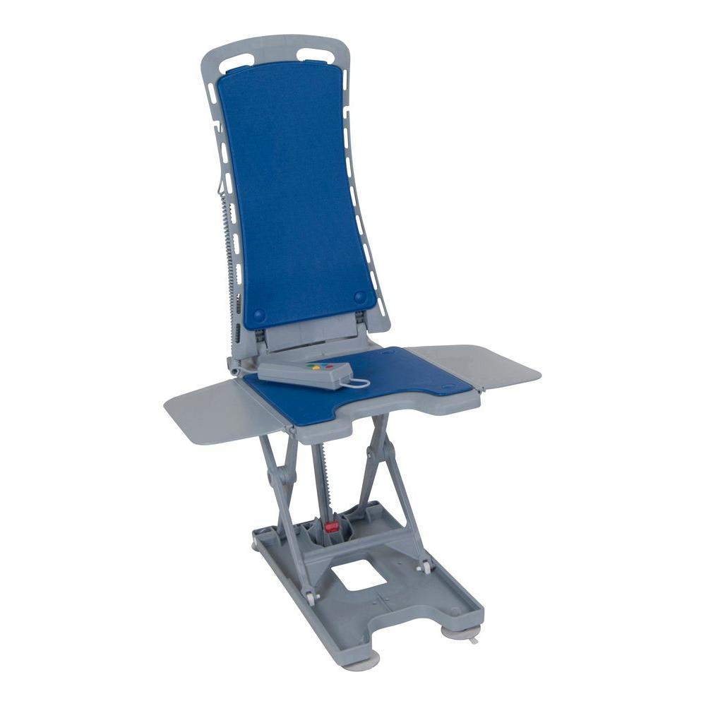 blue shower chair