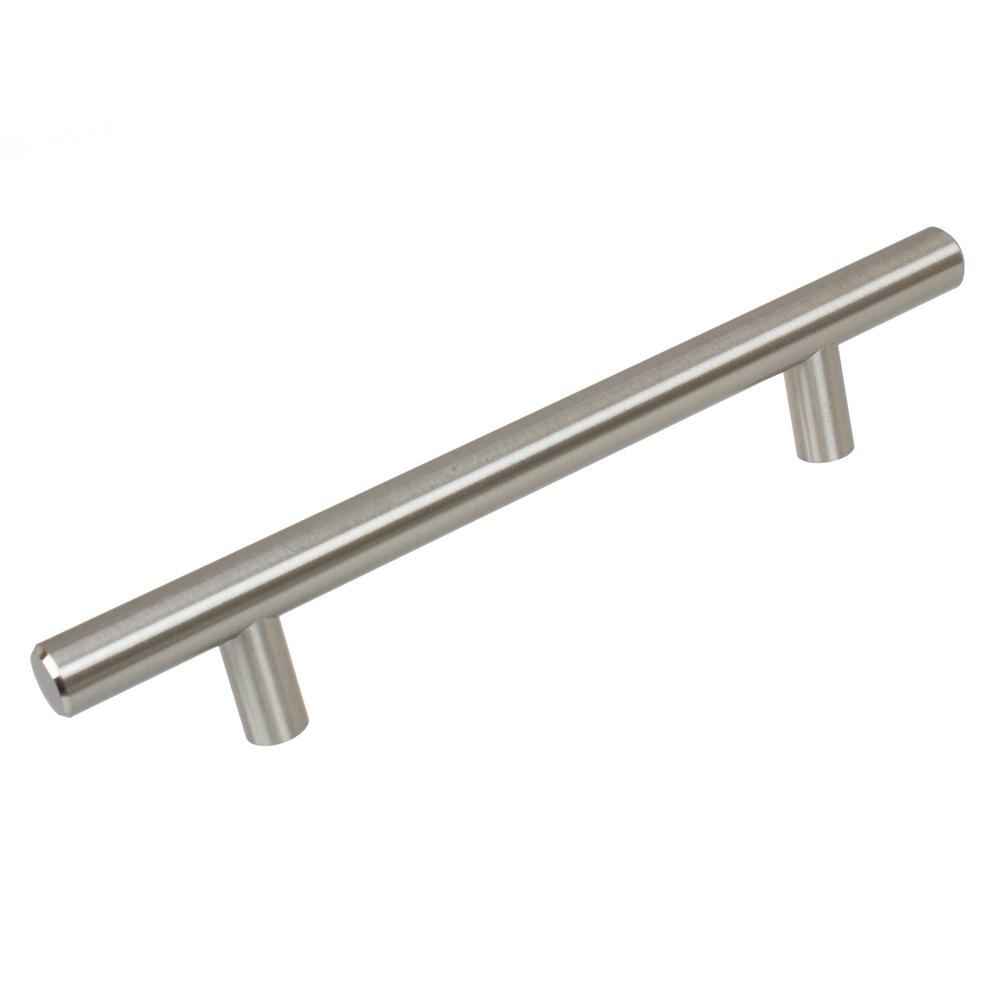Gliderite 6 1 4 In Thick Solid 8 3 4 In Center To Center Long Stainless Steel Finish Bar Handle Pull 10 Pack 7009 160 Ss 10 The Home Depot