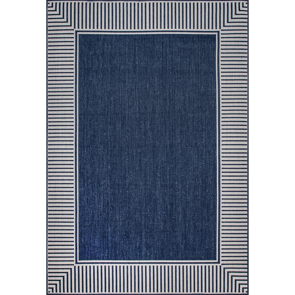 nuLOOM Asha Simple Border Indoor/Outdoor Navy 9 ft. 6 in. x 12 ft. Area
