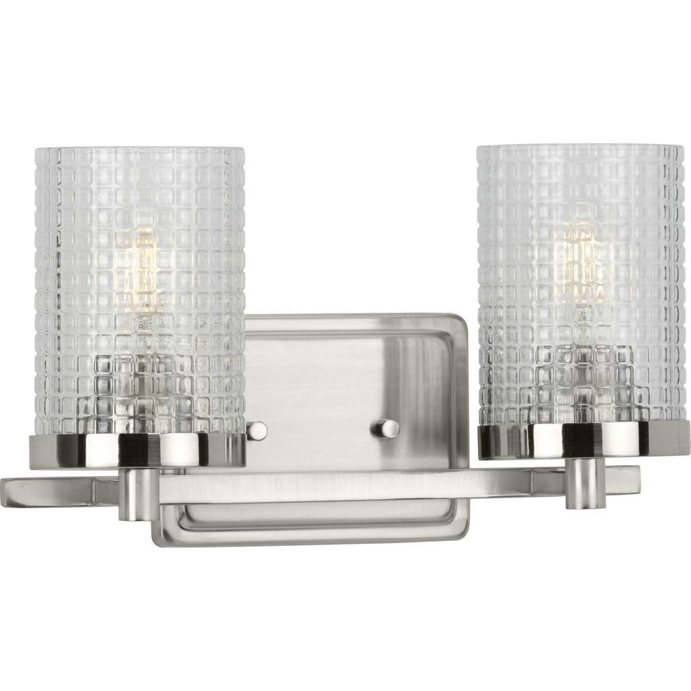 Progress Lighting Fawcett 2 Light Brushed Nickel Bath Light