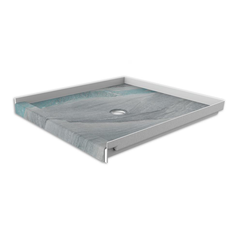 FlexStone 36 in. x 36 in. Single Threshold Shower Base with Center