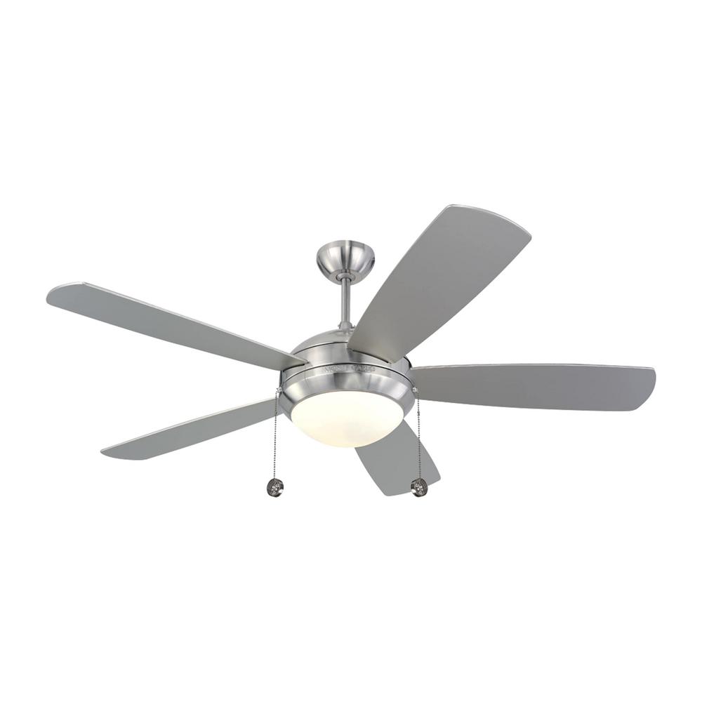 Monte Carlo Discus 52 In Brushed Steel Silver Ceiling Fan