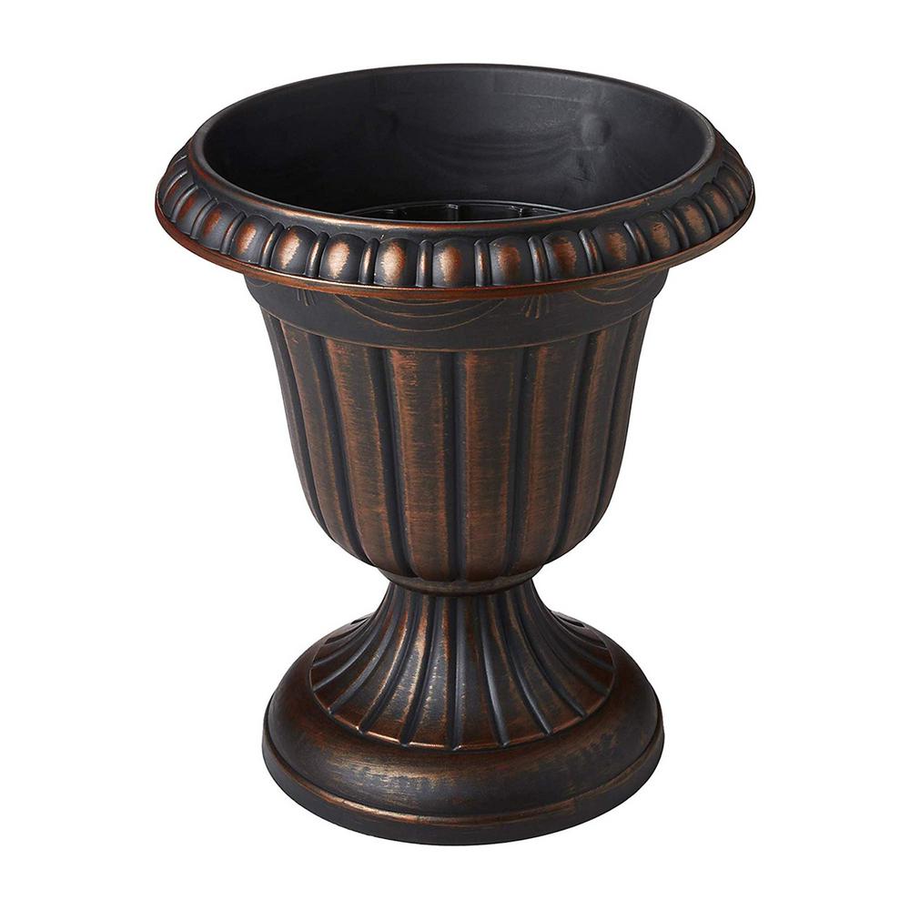 Arcadia Garden Products Traditional 16 in. x 18 in. Copper Plastic Urn