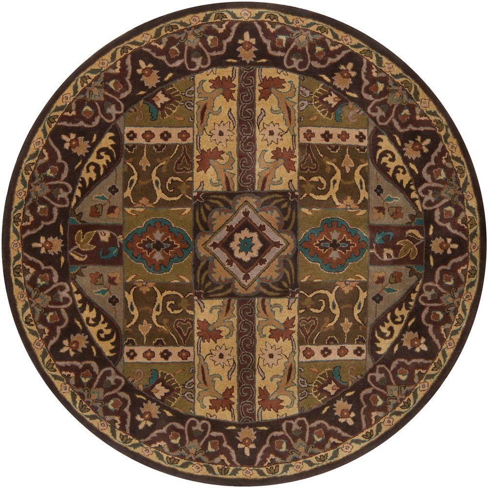 Artistic Weavers Justica Dark Brown 8 ft. x 8 ft. Round Area Rug