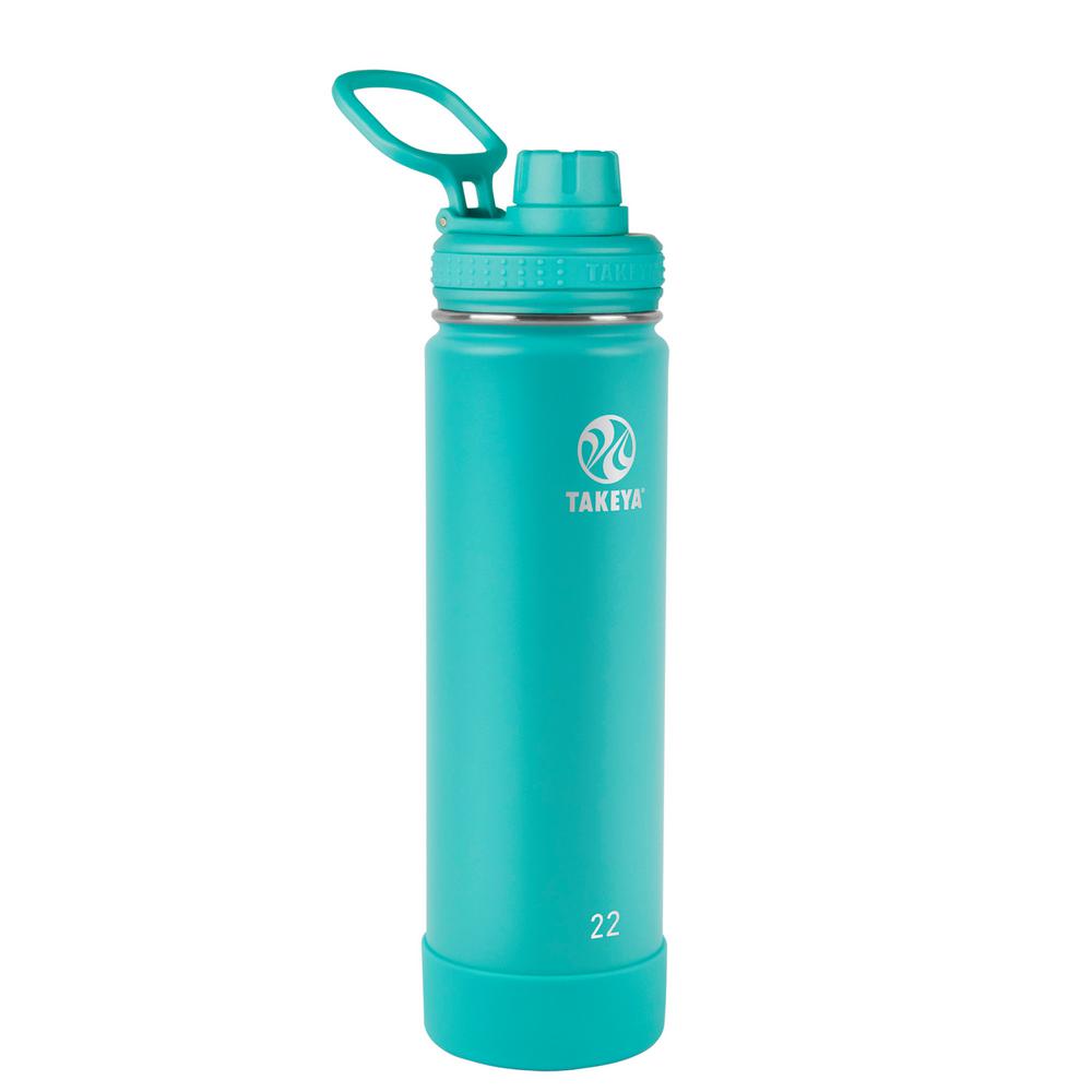 Takeya 22 oz. Teal Actives Insulated Stainless Steel Spout Bottle-50301 ...