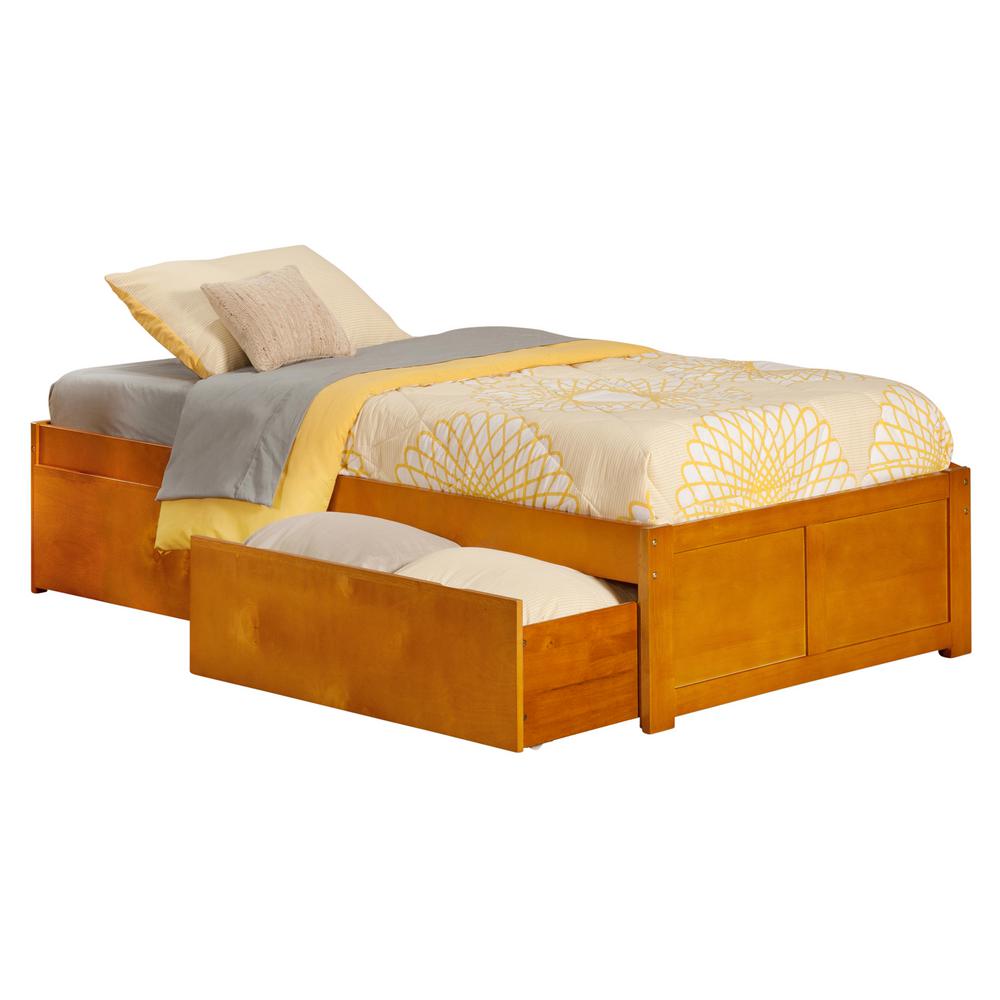 Atlantic Furniture Concord Caramel Twin Platform Bed With Flat Panel Atlantic Furniture Concord Caramel Twin Platform Bed With Flat Panel Foot Board And 2