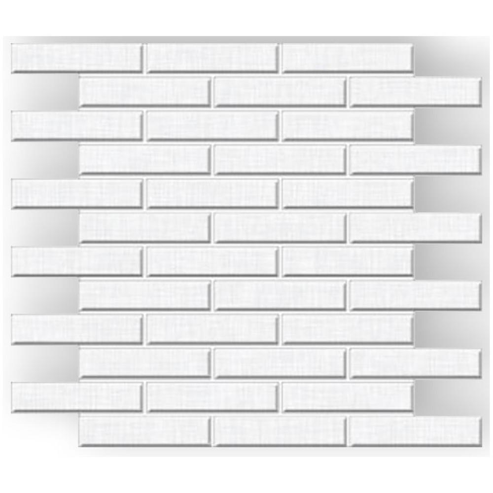 Florida Tile Home Collection Royal Linen White 12 in. x 14 in. x 9mm