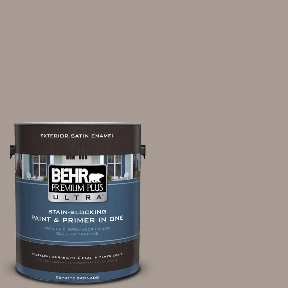 BEHR Premium Plus Ultra 1gal. N2004 Rustic Taupe Satin Enamel