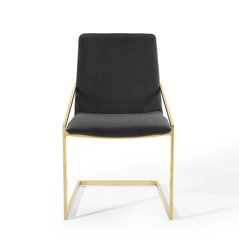 Pitch Performance Velvet Dining Armchair Gold/Black - Modway