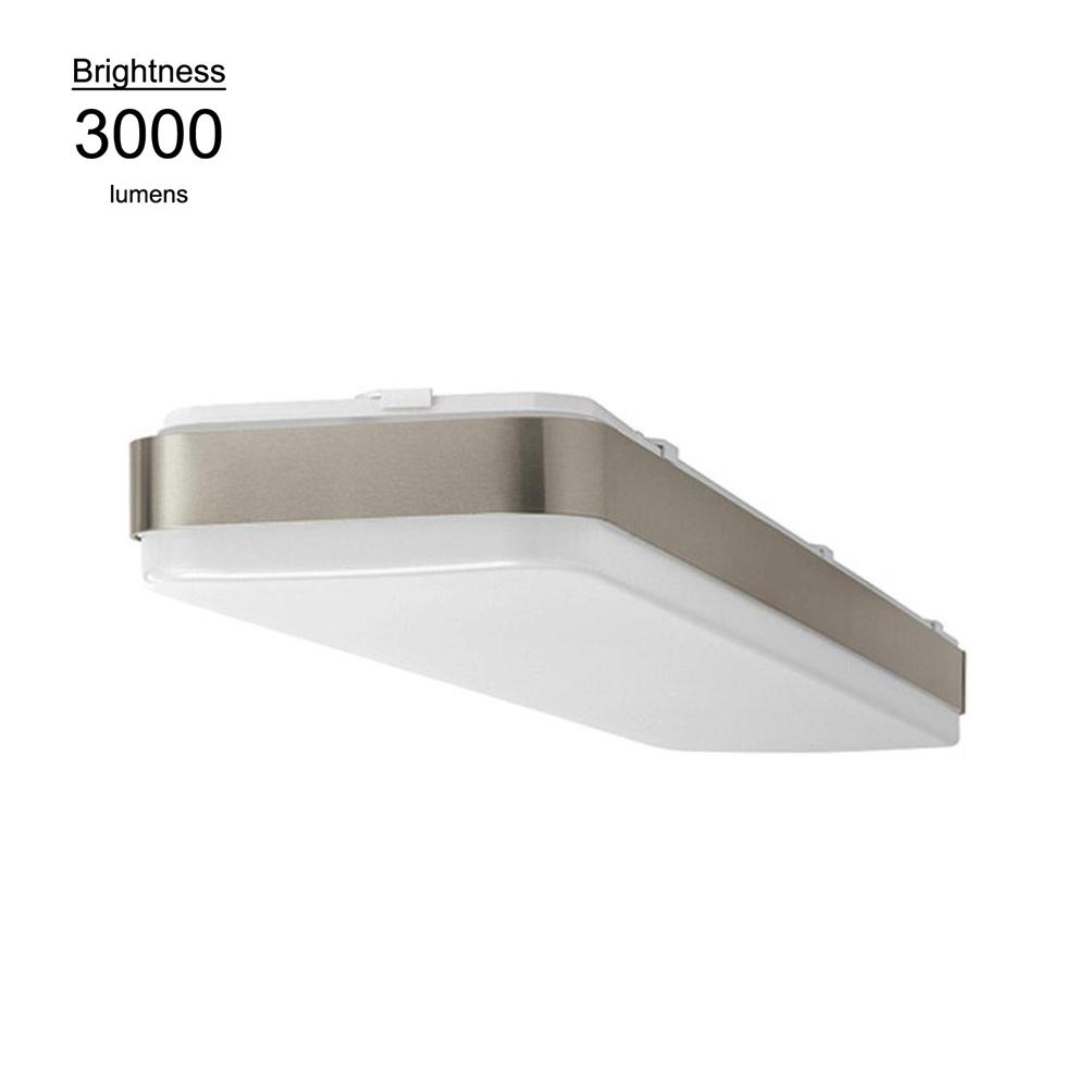 Hampton Bay 4 Ft X 1ft Brushed Nickel Bright Cool White Hampton Bay 4 Ft X 1ft Brushed Nickel Bright Cool White Rectangular Led