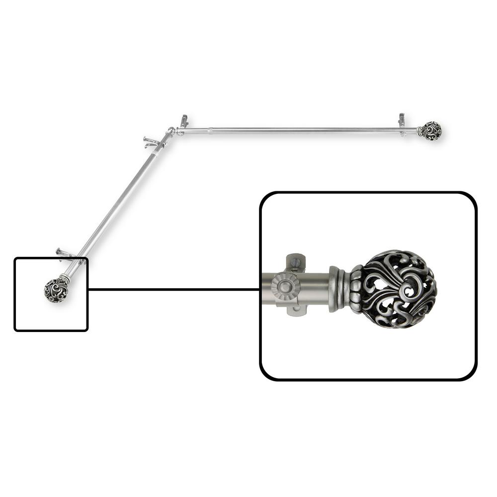 Rod Desyne Adora 13 16 In Dia 28 48 L Corner Window Single Rod Desyne Adora 13 16 In Dia 28 48 L Corner Window Single Curtain Satin Nickel 4816 285 The Home Depot