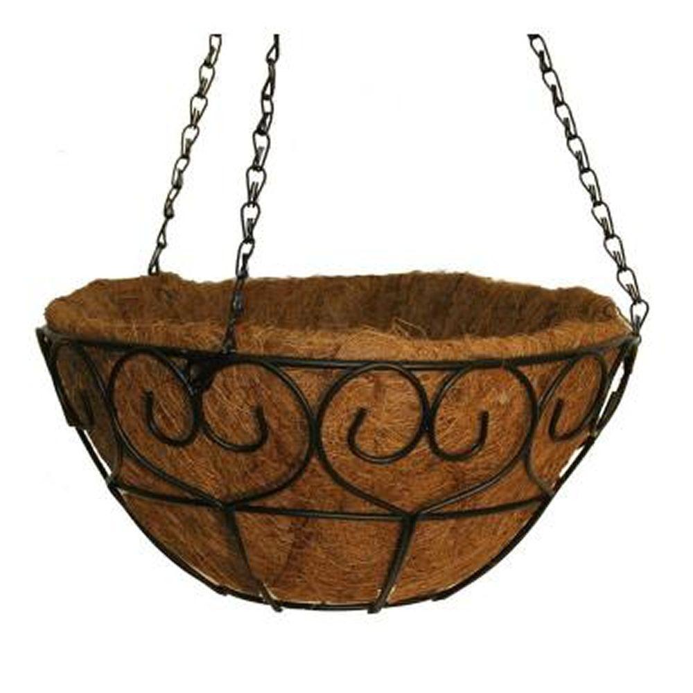 Vigoro 14 in. Metal English Hanging BasketHPF14TBVG The Home Depot