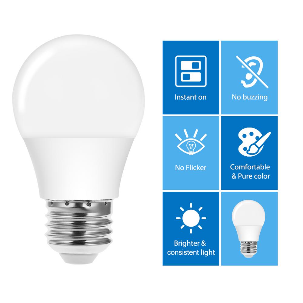 A15 Warm Pack of 6 6 E26 Medium Screw Base 400 Lumens A15//G45 Shape Decorative Edison Home Lighting Non-Dimmable Aooshine Di Globe 40 4 Watt Soft White 2700K LED Bulb