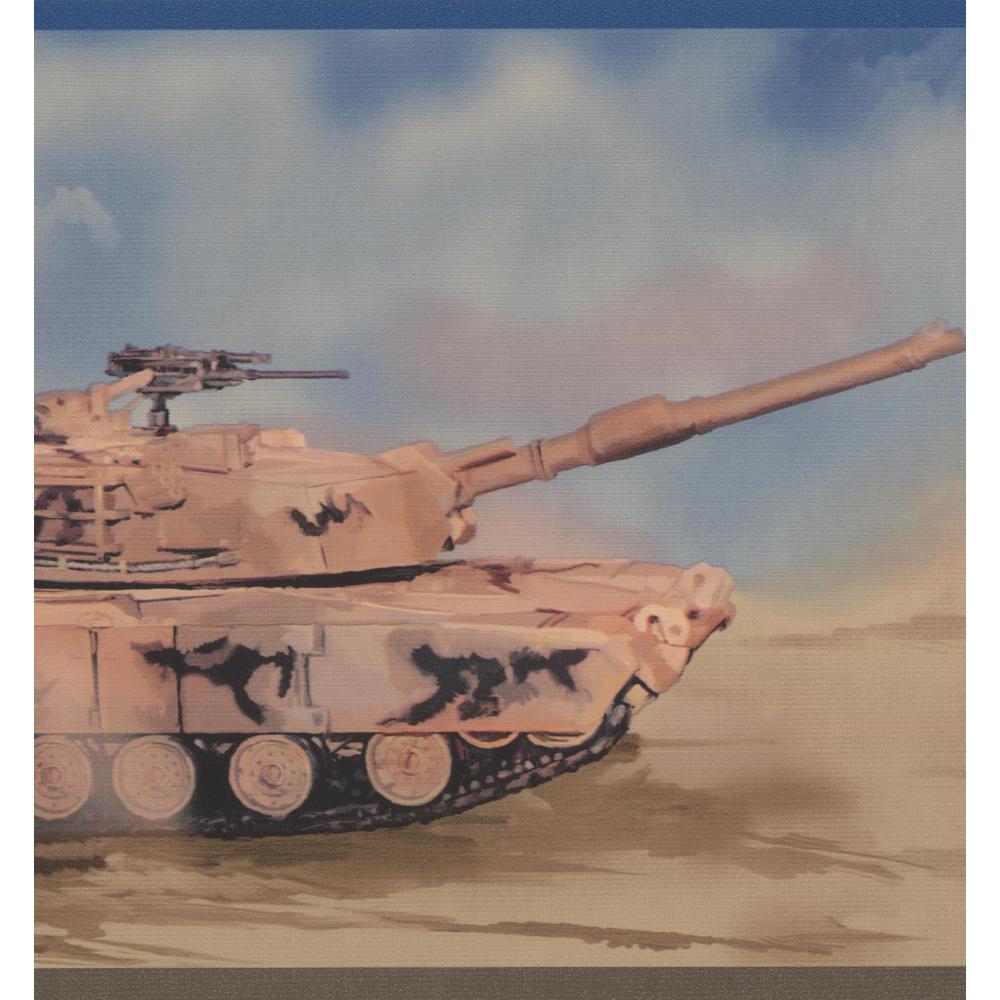 MILITARY CAMOUFLAGE TANK HELICOPTER DESERT SAND 8 /" WIDE Wallpaper bordeR Wall