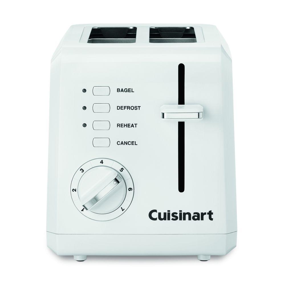 Cuisinart 2 Slice White Toaster Cpt 122 The Home Depot Cuisinart 2 Slice White Toaster