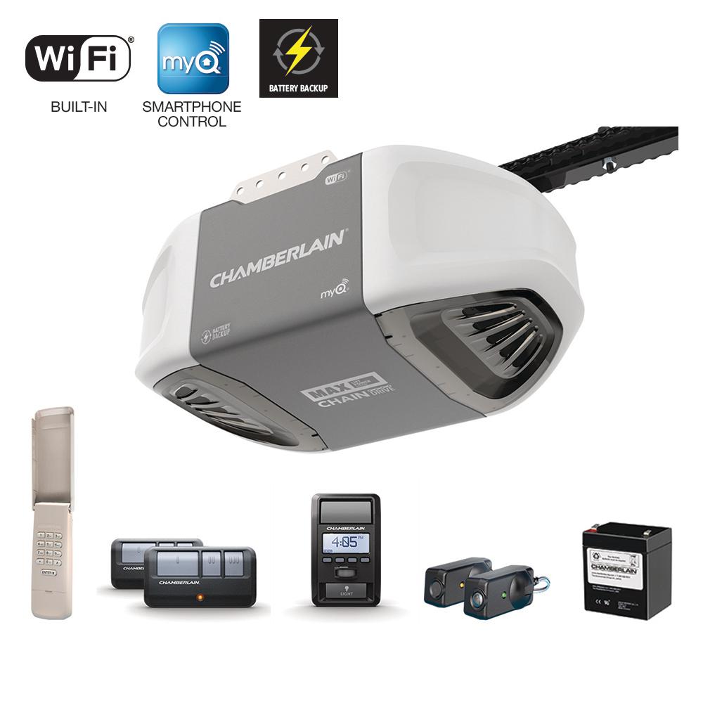 chamberlain smart garage door opener wall mounted