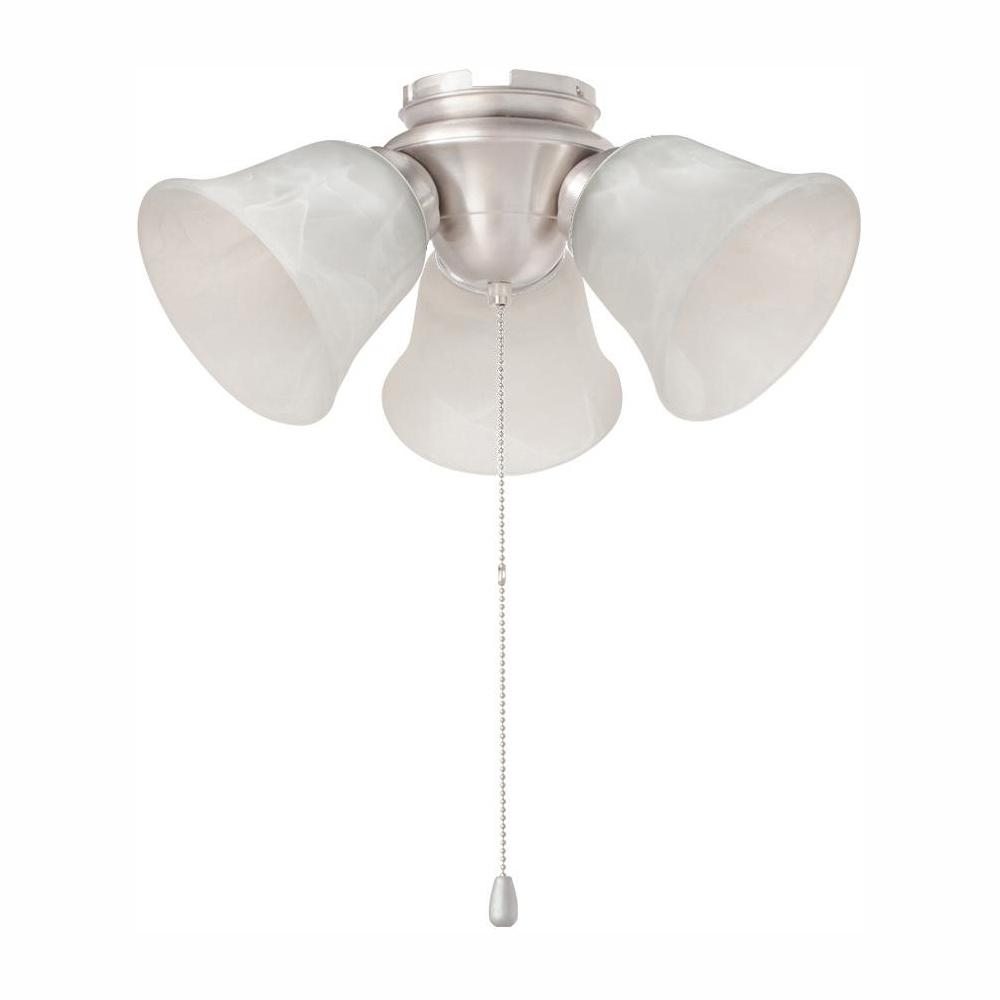 Hampton Bay 3 Light Brushed Nickel Alabaster Glass Led Ceiling Fan Light Kit Hb3454 35 The