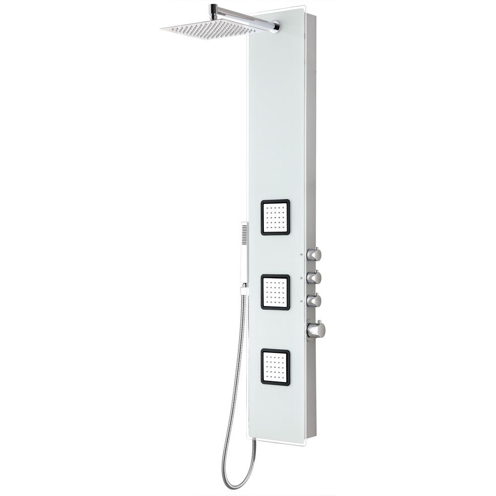 ANZZI Leopard 60 in. 3Jetted Full Body Shower Panel with Heavy Rain