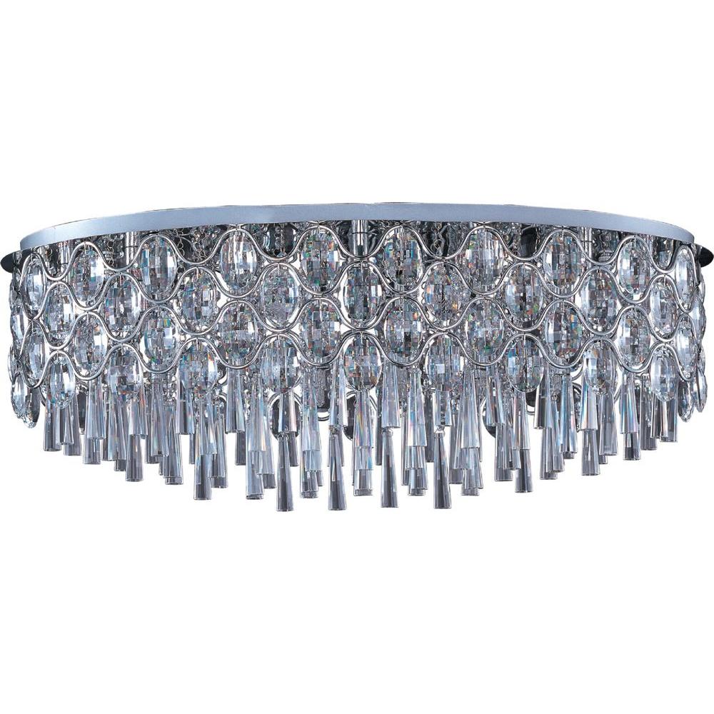 Maxim Lighting Jewel 23 Light Polished Chrome Flush Mount Maxim Lighting Jewel 23 Light Polished Chrome Flush Mount