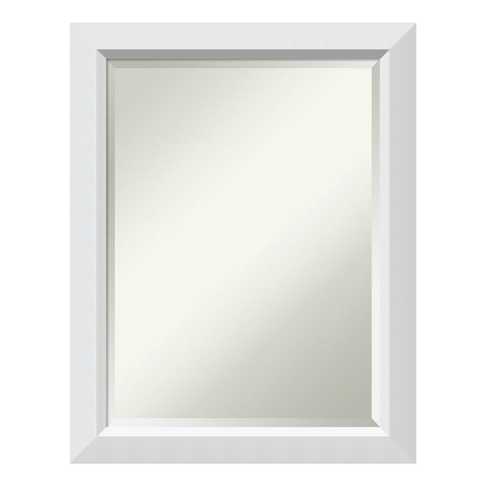 Amanti Art Blanco White Wood 19 in. W x 23 in. H Contemporary Bathroom Vanity Mirror DSW3572109