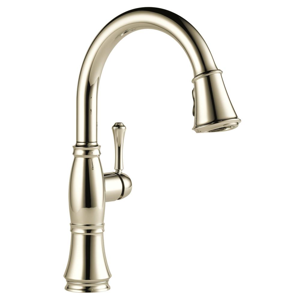 Polished Nickel Delta Pull Down Faucets 9197 Pn Dst 64 1000 