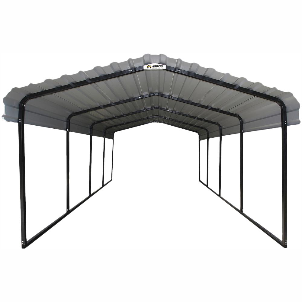 Arrow 12 Ft X 29 Ft Galvanized Black Eggshell Steel