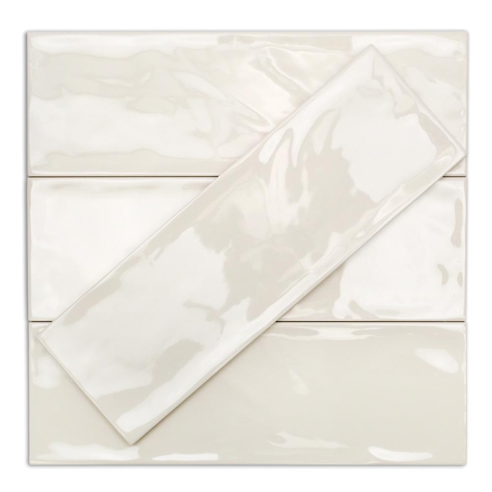 Ivy Hill Tile 4 in. x 12 in. Pier Ivory Polished Ceramic Subway Wall