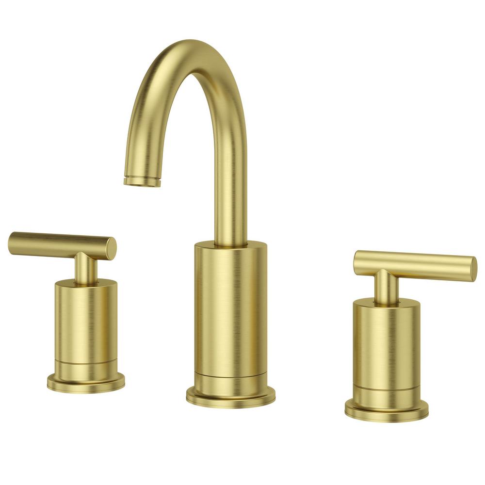 Pfister Contempra 8 in. Widespread 2-Handle Bathroom Faucet in Brushed Gold-LG49-NC1BG - The 