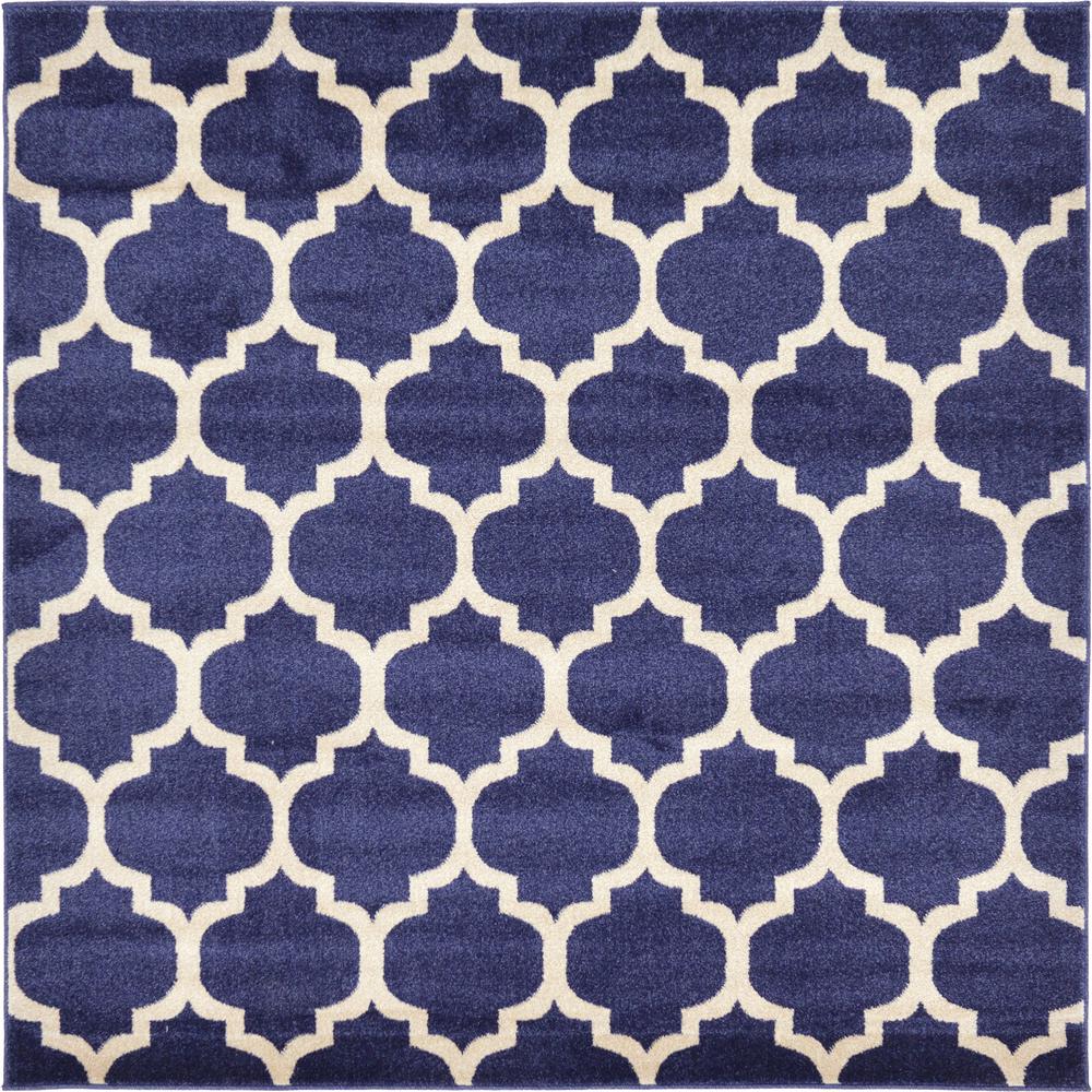 Unique Loom Trellis Dark Blue 9 ft. x 12 ft. Area Rug3116319 The