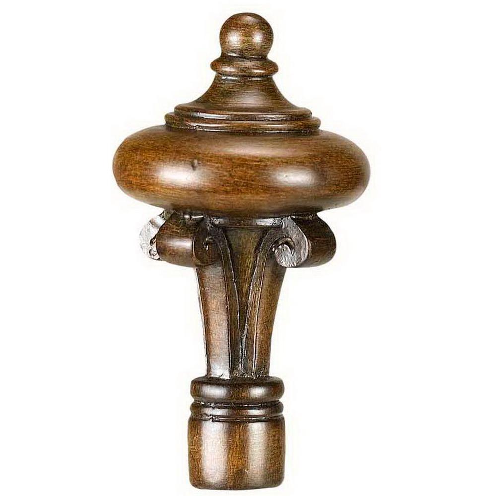 3 88 In Brown Ball And Spire Resin Lamp Finial Finials Brown Ball And Spire Resin Lamp Finial