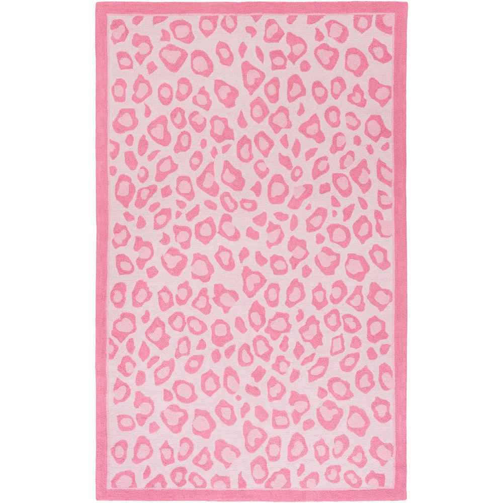 Spot Clean Pink Animal Print Area Rugs The Home Depot Joselynn Bright Pink 3 Ft X 5 Area Rug