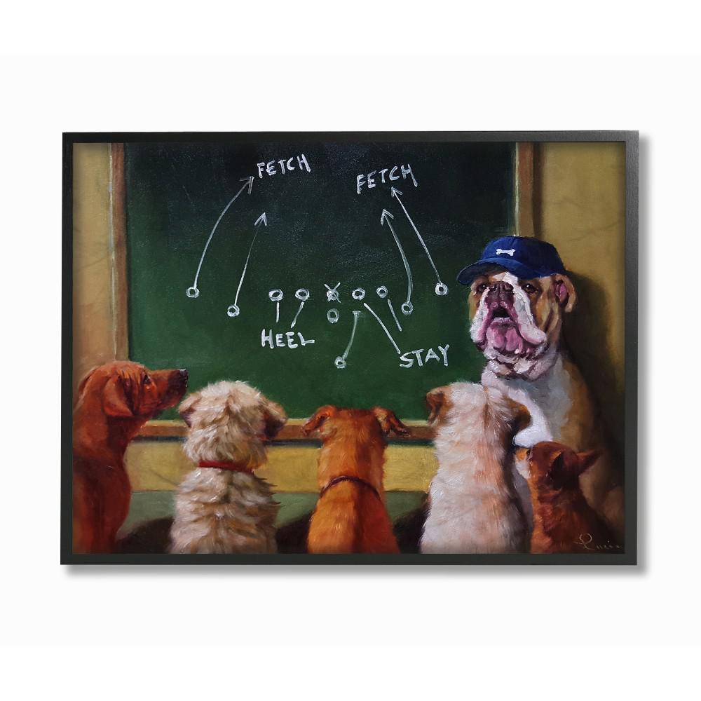 The Stupell Home D/écor Collection Dog Reading The Newspaper On Toilet Funny Painting Framed Giclee Texturized Art 11 x 14 Multi-Color Stupell Industries pwp-183/_fr/_11x14