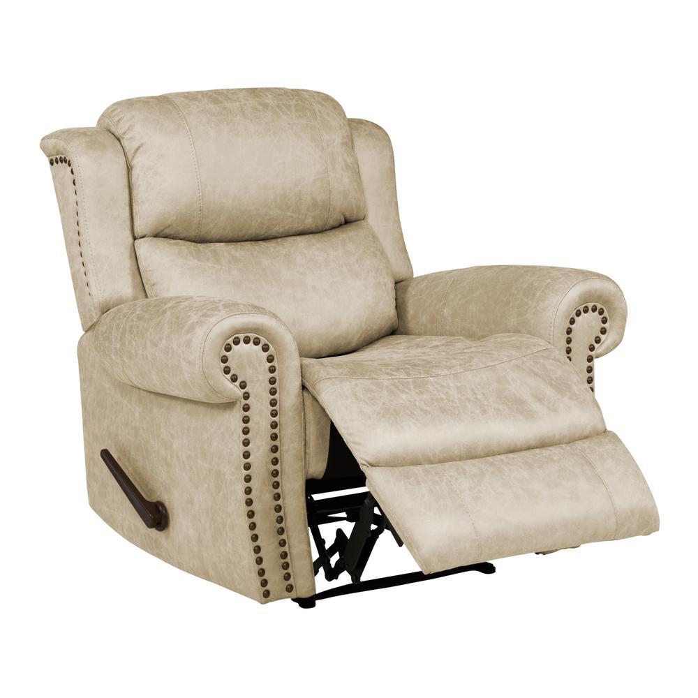 ProLounger Distressed Latte Tan Faux Leather Extra Large Wall Hugger