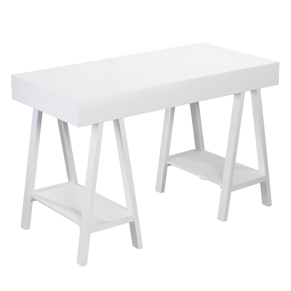 Southern Enterprises Sorenton White Sawhorse Writing Desk Hd524559